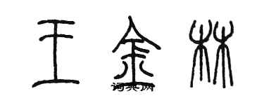 陳墨王金林篆書個性簽名怎么寫