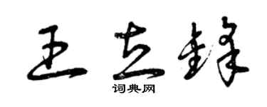 曾慶福王立鋒草書個性簽名怎么寫