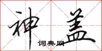 田英章神蓋行書怎么寫