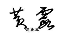 朱錫榮黃霞草書個性簽名怎么寫