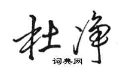 駱恆光杜淨行書個性簽名怎么寫