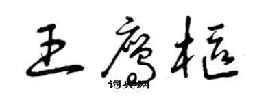 曾慶福王鷹樞草書個性簽名怎么寫