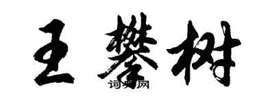 胡問遂王攀樹行書個性簽名怎么寫