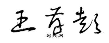 曾慶福王存彭草書個性簽名怎么寫