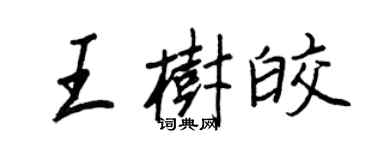 王正良王樹皎行書個性簽名怎么寫