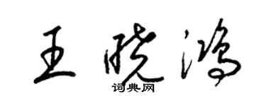 梁錦英王曉鴻草書個性簽名怎么寫