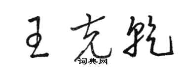 駱恆光王克乾草書個性簽名怎么寫