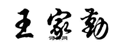 胡問遂王家勤行書個性簽名怎么寫