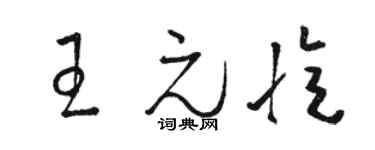 駱恆光王元憶草書個性簽名怎么寫