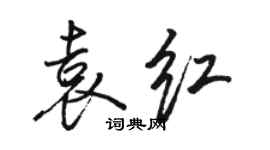 駱恆光袁紅行書個性簽名怎么寫