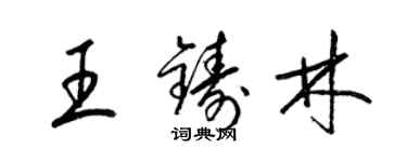 梁錦英王鑄林草書個性簽名怎么寫