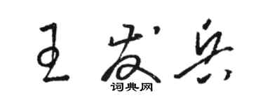 駱恆光王發兵草書個性簽名怎么寫