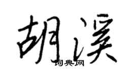 王正良胡溪行書個性簽名怎么寫