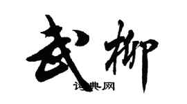 胡問遂武柳行書個性簽名怎么寫