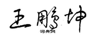 曾慶福王鵬坤草書個性簽名怎么寫