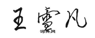 駱恆光王雪凡行書個性簽名怎么寫