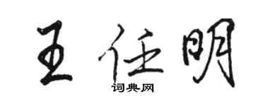 駱恆光王任明行書個性簽名怎么寫