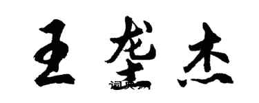 胡問遂王壟傑行書個性簽名怎么寫