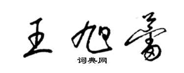 梁錦英王旭蕾草書個性簽名怎么寫