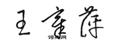 駱恆光王章萍草書個性簽名怎么寫