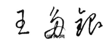 駱恆光王多銀草書個性簽名怎么寫