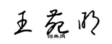 梁錦英王苑明草書個性簽名怎么寫