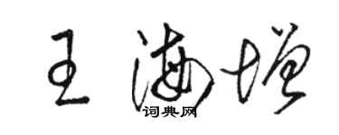 駱恆光王海增草書個性簽名怎么寫