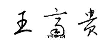 梁錦英王齊貴草書個性簽名怎么寫