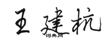 駱恆光王建杭行書個性簽名怎么寫