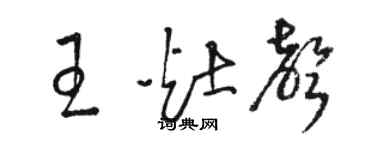 駱恆光王灶聲草書個性簽名怎么寫