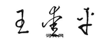 駱恆光王愛平草書個性簽名怎么寫