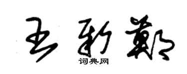 朱錫榮王新鄭草書個性簽名怎么寫