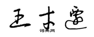 曾慶福王才遷草書個性簽名怎么寫