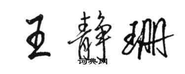 駱恆光王靜珊行書個性簽名怎么寫