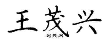 丁謙王茂興楷書個性簽名怎么寫