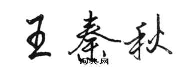駱恆光王秦秋行書個性簽名怎么寫