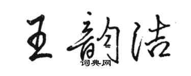 駱恆光王韻潔行書個性簽名怎么寫