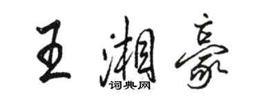 駱恆光王湘豪行書個性簽名怎么寫