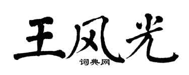 翁闓運王風光楷書個性簽名怎么寫