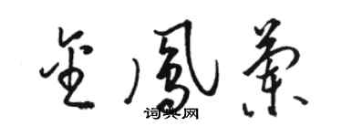 駱恆光金鳳蘭草書個性簽名怎么寫