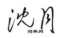 駱恆光沈月草書個性簽名怎么寫