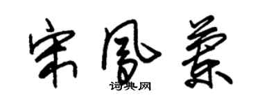 朱錫榮宋鳳蘭草書個性簽名怎么寫