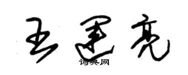 朱錫榮王運亮草書個性簽名怎么寫