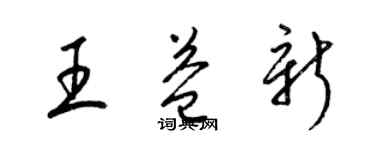梁錦英王益新草書個性簽名怎么寫