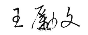 駱恆光王勵文草書個性簽名怎么寫