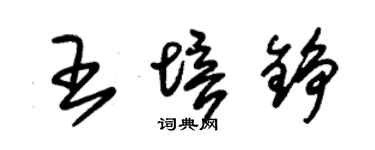 朱錫榮王培錚草書個性簽名怎么寫