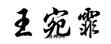 胡問遂王宛霏行書個性簽名怎么寫