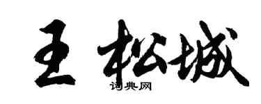 胡問遂王松城行書個性簽名怎么寫