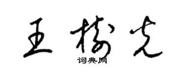 梁錦英王樹光草書個性簽名怎么寫