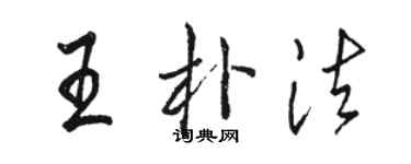 駱恆光王朴法行書個性簽名怎么寫